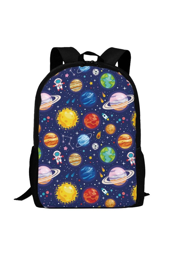 Space Planet Pattern Carry on Backpack,16.5x12.5x5.5 Personal Item Bag Carry On Backpack Water Resistant Lightweight Daypack