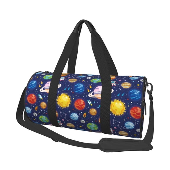 Defioc Space Planet for Travel Duffle Bag,Weekender Bag Carry On Tote Bags Hospital Bag Large Capacity Sport Gym Bag for Men Women Fit for Trave, Gym,Weekend