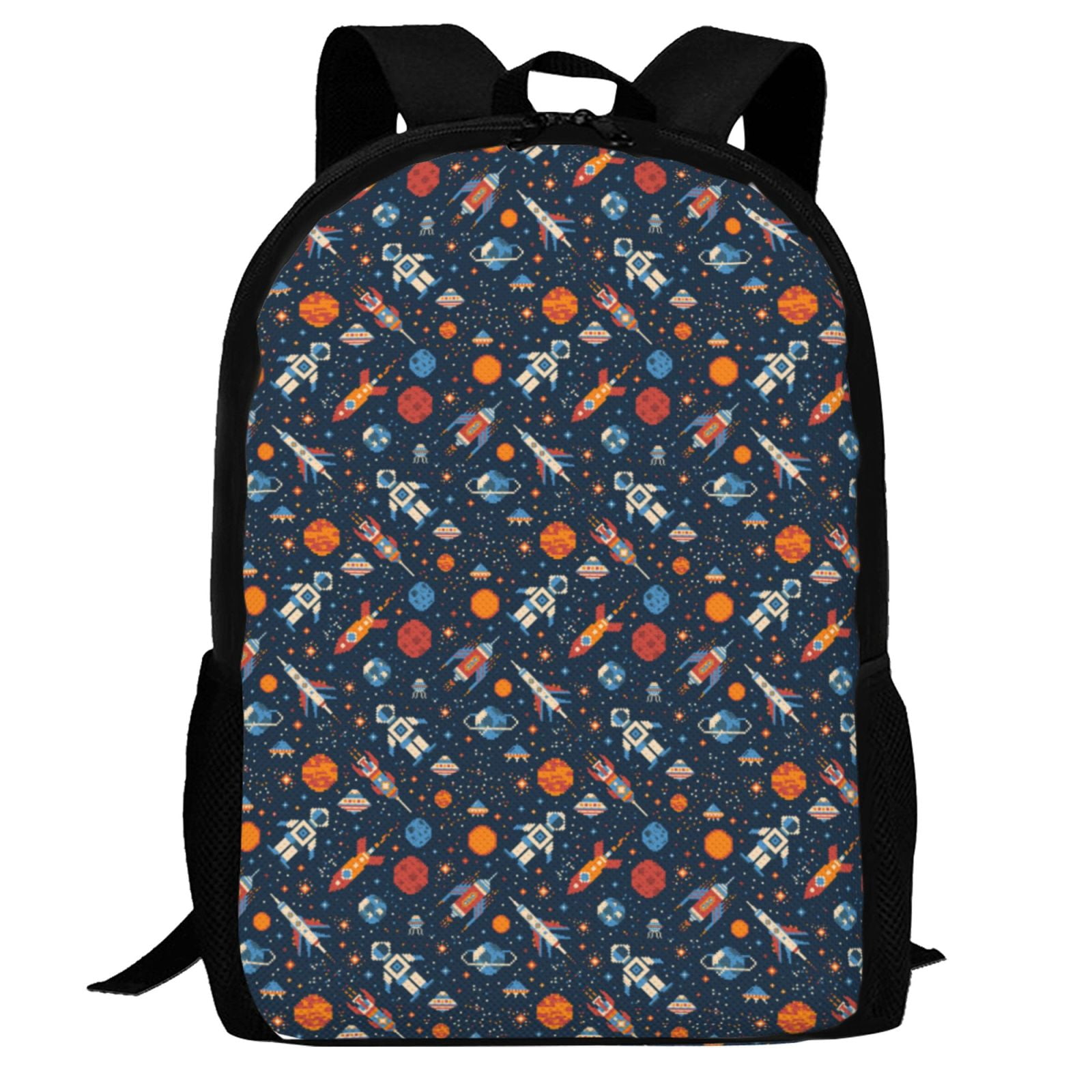 Defioc Spaceships And Stars In Outer Space Pattern Carry on Backpack,16 ...