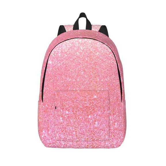 Defioc Sparkly Glitter for Canvas Backpack,Travel Rucksack Unisex Knapsack Laptop Backpack for Work & College -Medium