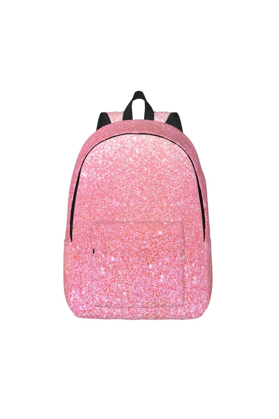 Sparkly Glitter for Canvas Backpack,Travel Rucksack Unisex Knapsack Laptop Backpack for Work & College -Small