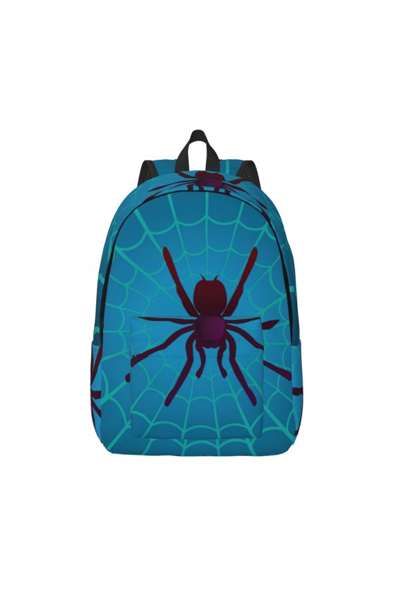 Spider And Cobweb for Canvas Backpack,Travel Rucksack Unisex Knapsack Laptop Backpack for Work & College -Small