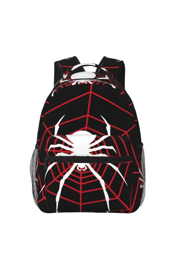 Spider On The Web Pattern Laptop Backpack,Travel Backpack Outdoor Activities Bag Daypack for Travel Hiking Shopping Daily