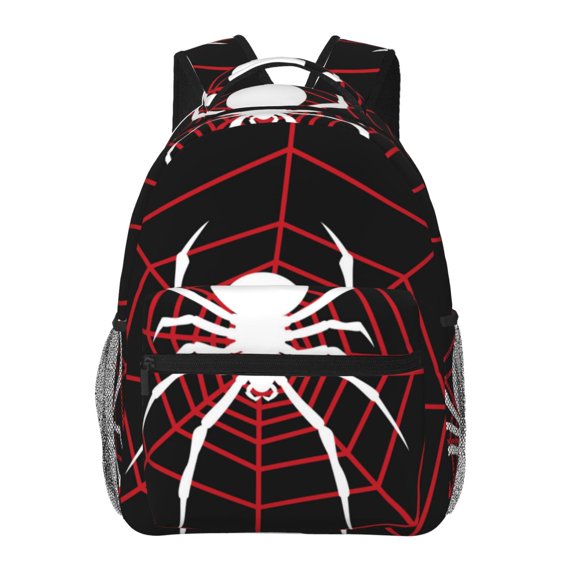 Defioc Spider On The Web Pattern Laptop Backpack,Travel Backpack Outdoor Activities Bag Daypack for Travel Hiking Shopping Daily