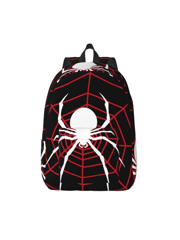 Spider On The Web for Canvas Backpack,Travel Rucksack Unisex Knapsack Laptop Backpack for Work & College -Small