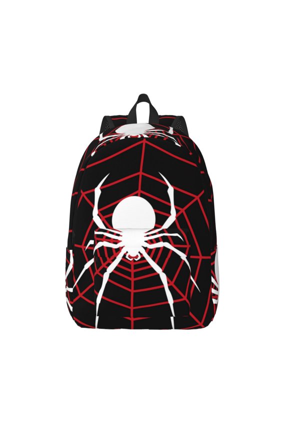 Spider On The Web for Canvas Backpack,Travel Rucksack Unisex Knapsack Laptop Backpack for Work & College -Small