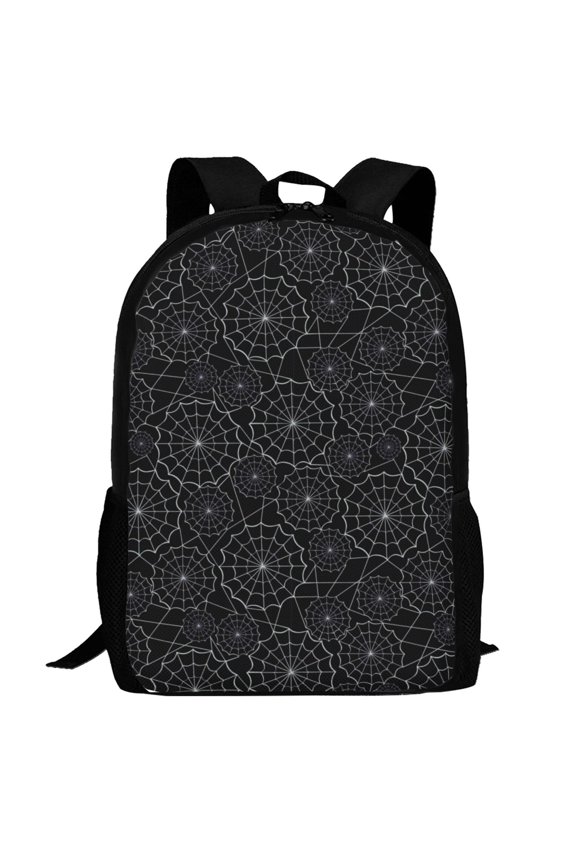 Spider Web Black Pattern Carry on Backpack,16.5x12.5x5.5 Personal Item Bag Carry On Backpack Water Resistant Lightweight Daypack