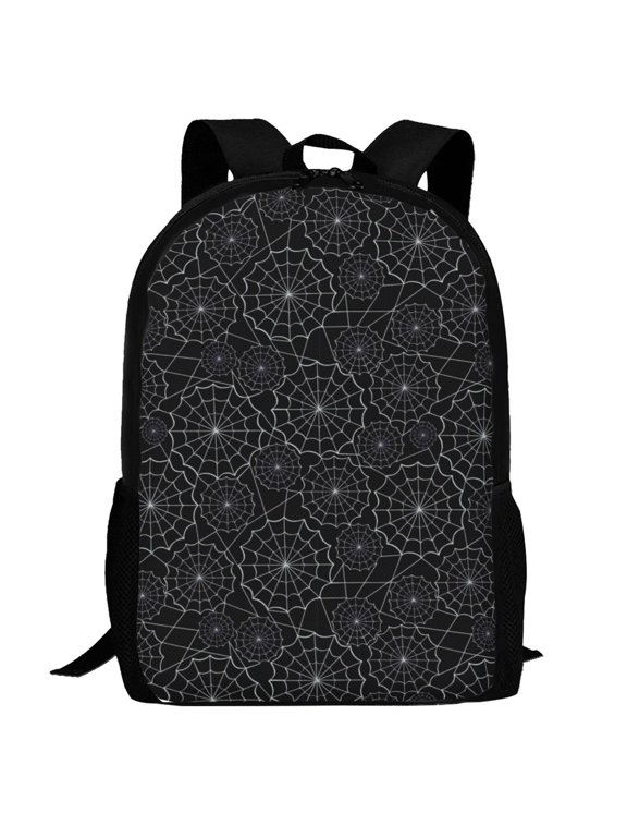 Spider Web Black Pattern Carry on Backpack,16.5x12.5x5.5 Personal Item Bag Carry On Backpack Water Resistant Lightweight Daypack