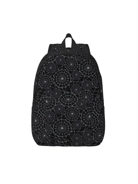 Spider Web Black for Canvas Backpack,Travel Rucksack Unisex Knapsack Laptop Backpack for Work & College -Medium