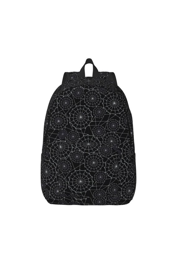 Spider Web Black for Canvas Backpack,Travel Rucksack Unisex Knapsack Laptop Backpack for Work & College -Small