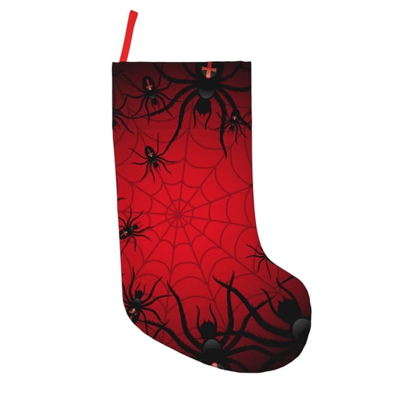 Defioc Spiders On The Web And Space for Christmas Stockings 18" Personalized Holiday Stocking for Family, Farmhouse Decor, Xmas Tree Decoration, 1 Pack