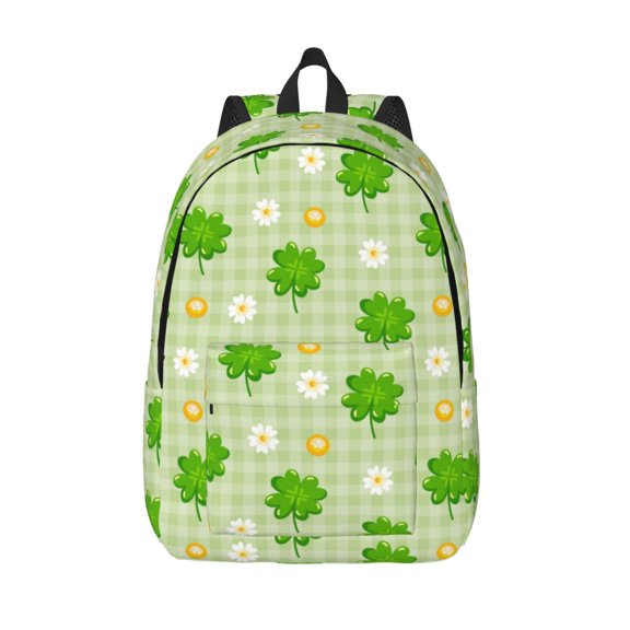 Defioc St Patrick's Day11 for Canvas Backpack,Travel Rucksack Unisex Knapsack Laptop Backpack for Work & College -Medium