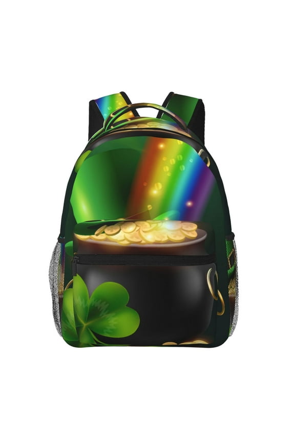 St. Patrick's Day4 Pattern Laptop Backpack,Travel Backpack Outdoor Activities Bag Daypack for Travel Hiking Shopping Daily