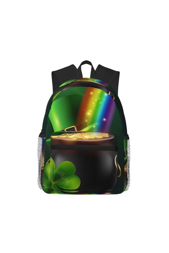St. Patrick's Day4 Pattern Laptop Backpack for Men and Women,Casual Backpack Dayback Sports Bookbag for Travel Running Hiking