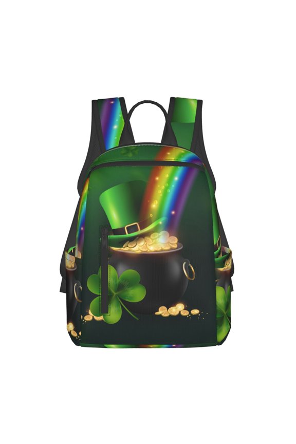 St. Patrick's Day4 Pattern Travel Laptop Backpack,Lightweight Backpack Travel Hiking Daypack Backpack Work Bag for Men Women