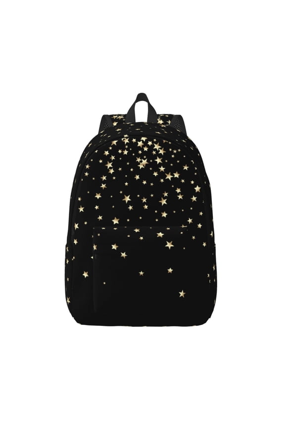 Star Silver Glitter for Canvas Backpack,Travel Rucksack Unisex Knapsack Laptop Backpack for Work & College -Medium
