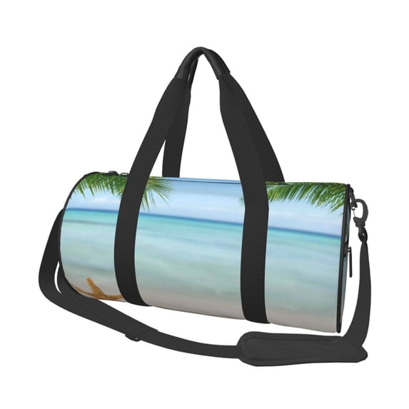 Defioc Starfish in Beach for Travel Duffle Bag,Weekender Bag Carry On Tote Bags Hospital Bag Large Capacity Sport Gym Bag for Men Women Fit for Trave, Gym,Weekend