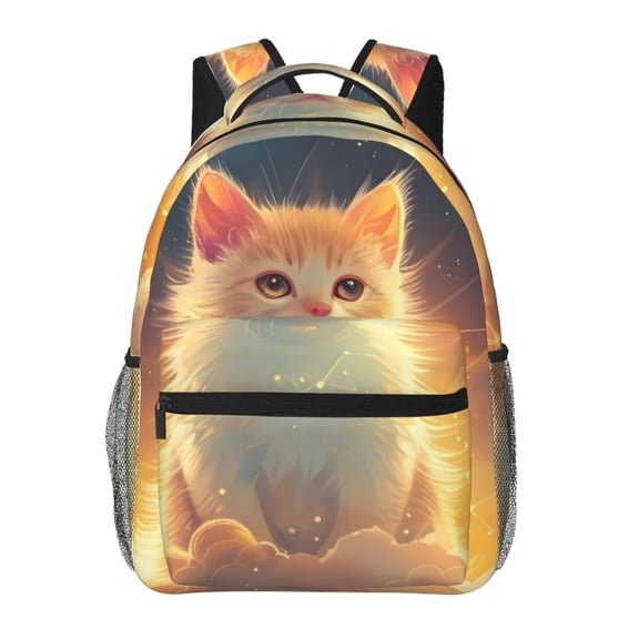 Defioc Starry Sky Constellation Cat Pattern Laptop Backpack,Travel Backpack Outdoor Activities Bag Daypack for Travel Hiking Shopping Daily