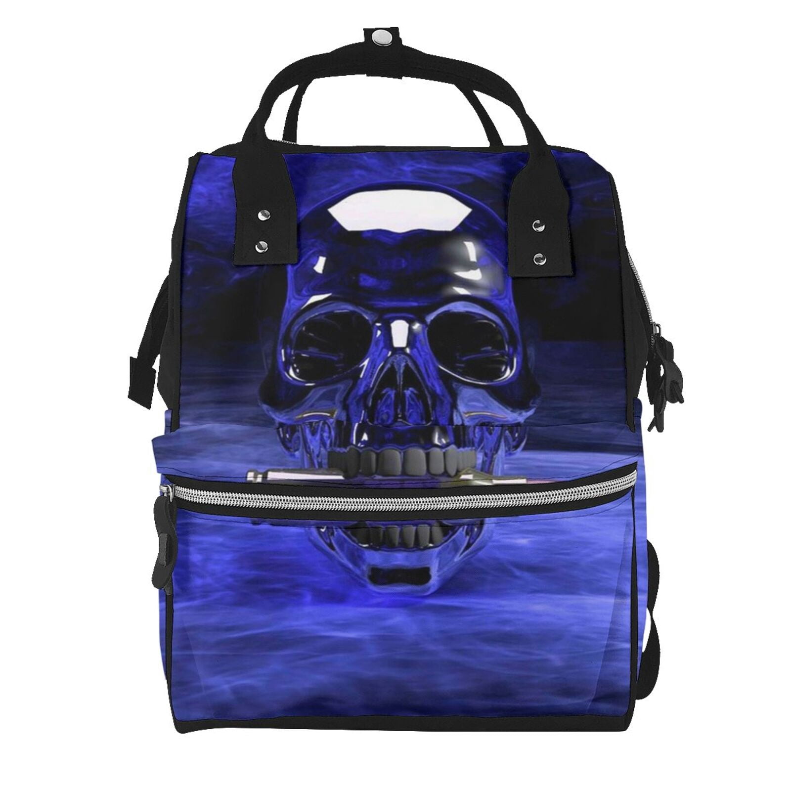 Defioc Steel Skull for Baby Diaper Bag Backpack - Baby Bag for Boys & Girls - Diaper Backpack - Large Travel Diaper Bags- Baby Registry Search & Shower Gifts