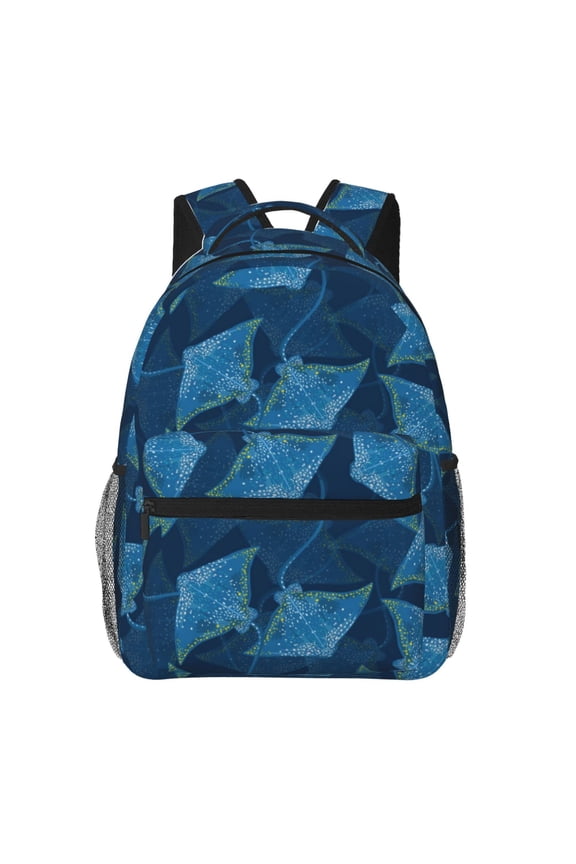 Stingray Pattern Laptop Backpack,Travel Backpack Outdoor Activities Bag Daypack for Travel Hiking Shopping Daily