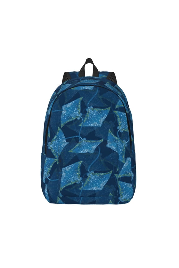 Stingray for Canvas Backpack,Travel Rucksack Unisex Knapsack Laptop Backpack for Work & College -Medium