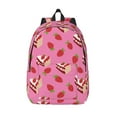 thumbnail image 1 of Defioc Strawberry Cake for Canvas Backpack,Travel Rucksack Unisex Knapsack Laptop Backpack for Work & College -Small, 1 of 7