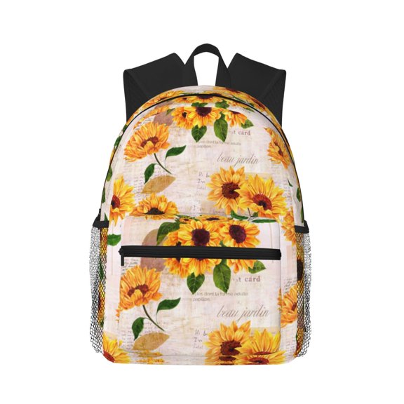 Defioc Sunflower 5 Pattern Laptop Backpack for Men and Women,Casual Backpack Dayback Sports Bookbag for Travel Running Hiking