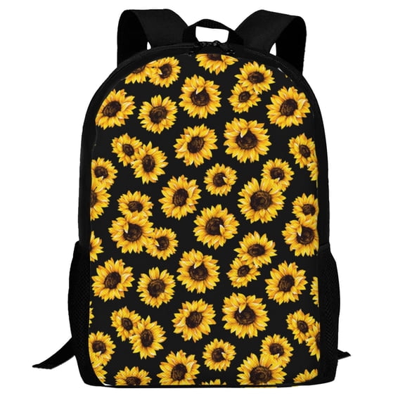 Defioc Sunflower 6 Pattern Carry on Backpack,16.5x12.5x5.5 Personal Item Bag Carry On Backpack Water Resistant Lightweight Daypack