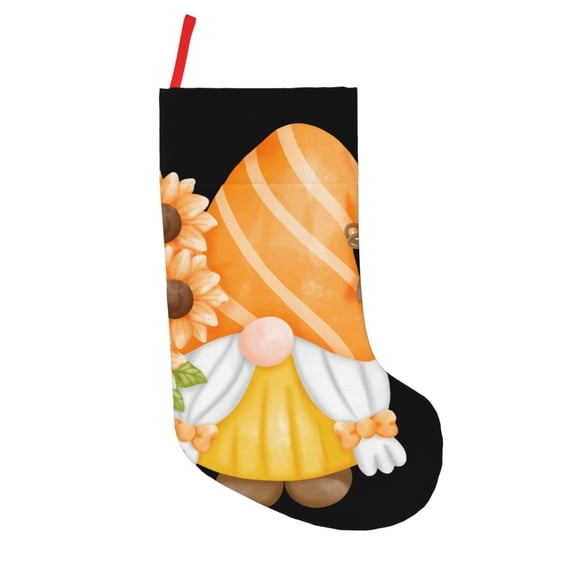 Defioc Sunflower Gnomes 2 for Christmas Stockings 18" Personalized Holiday Stocking for Family, Farmhouse Decor, Xmas Tree Decoration, 1 Pack