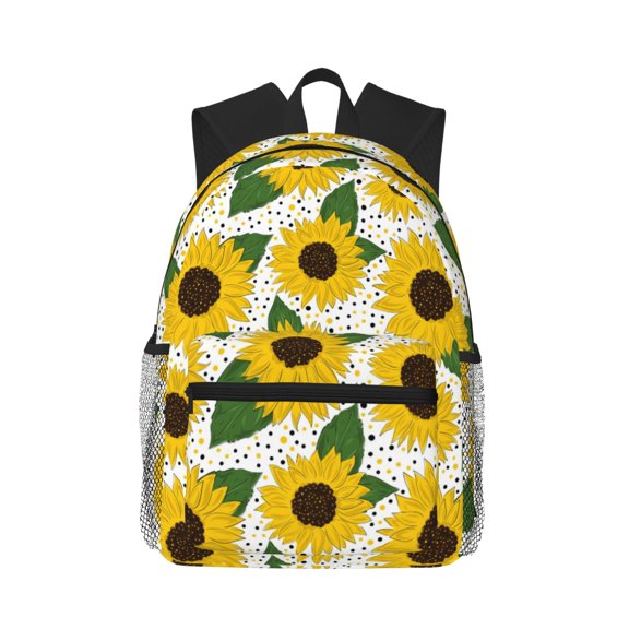 Defioc Sunflowers Pattern Laptop Backpack for Men and Women,Casual Backpack Dayback Sports Bookbag for Travel Running Hiking