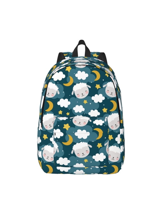 Sweet Dream Lamb for Canvas Backpack,Travel Rucksack Unisex Knapsack Laptop Backpack for Work & College -Small