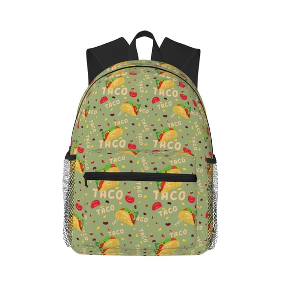 Defioc Taco Pattern Laptop Backpack for Men and Women,Casual Backpack Dayback Sports Bookbag for Travel Running Hiking