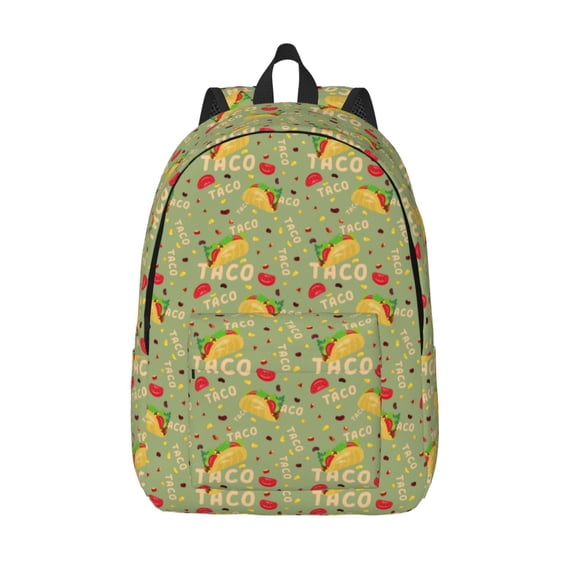 Defioc Taco for Canvas Backpack,Travel Rucksack Unisex Knapsack Laptop Backpack for Work & College -Small