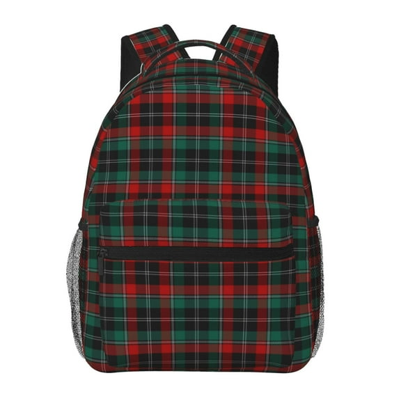 Defioc Tartan Plaid Pattern Laptop Backpack,Travel Backpack Outdoor Activities Bag Daypack for Travel Hiking Shopping Daily
