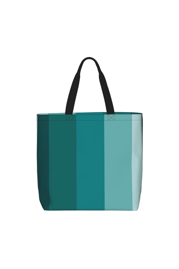 Teal Color Pattern Tote Bag for Women,Large Capacity Tote Bag with Zipper Casual Shoulder Handbags Shopping Bag