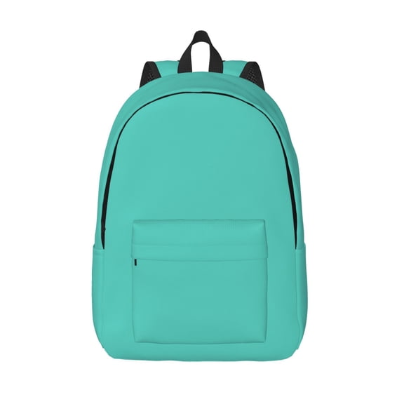 Defioc Teal Turquoise for Canvas Backpack,Travel Rucksack Unisex Knapsack Laptop Backpack for Work & College -Medium