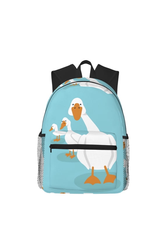 Three White Geese Pattern Laptop Backpack for Men and Women,Casual Backpack Dayback Sports Bookbag for Travel Running Hiking