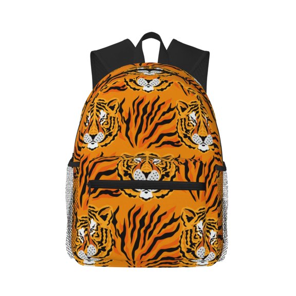 Defioc Tiger Pattern Laptop Backpack for Men and Women,Casual Backpack Dayback Sports Bookbag for Travel Running Hiking