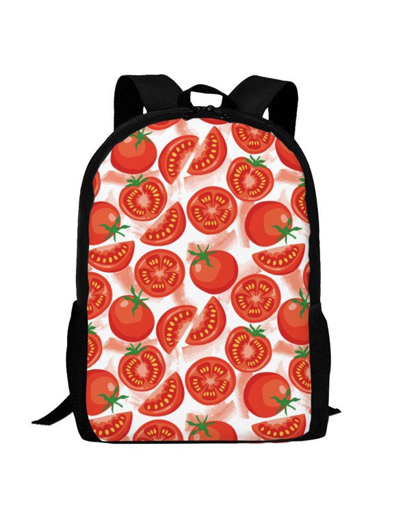 Tomatoes Pattern Carry on Backpack,16.5x12.5x5.5 Personal Item Bag Carry On Backpack Water Resistant Lightweight Daypack