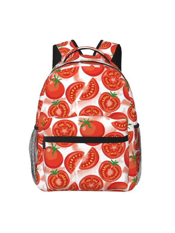 Tomatoes Pattern Laptop Backpack,Travel Backpack Outdoor Activities Bag Daypack for Travel Hiking Shopping Daily