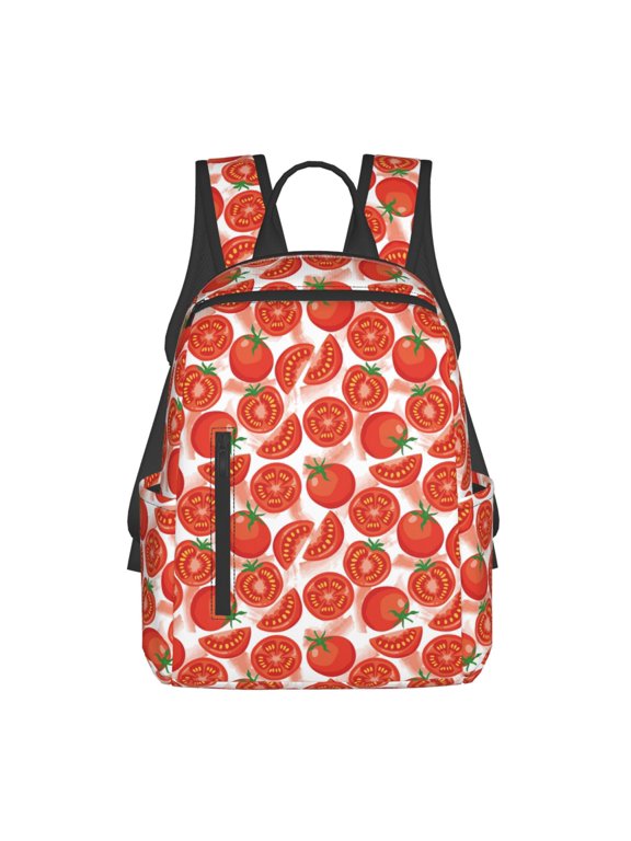 Tomatoes Pattern Travel Laptop Backpack,Lightweight Backpack Travel Hiking Daypack Backpack Work Bag for Men Women