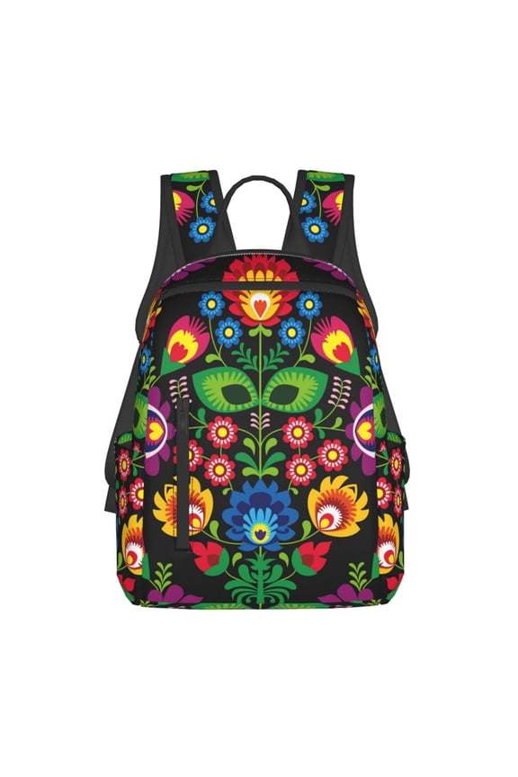 Traditional Floral Polish Pattern Travel Laptop Backpack,Lightweight Backpack Travel Hiking Daypack Backpack Work Bag for Men Women