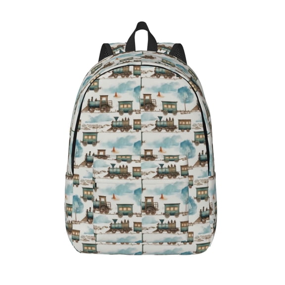Defioc Transport Train for Canvas Backpack,Travel Rucksack Unisex Knapsack Laptop Backpack for Work & College -Medium