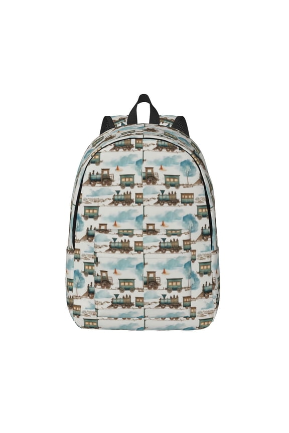 Transport Train for Canvas Backpack,Travel Rucksack Unisex Knapsack Laptop Backpack for Work & College -Medium
