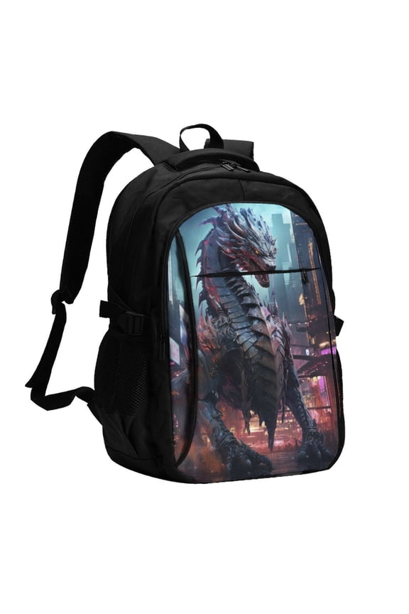 Urban Mechanical Dragon for Travel Backpack for Women,15.6 inch Laptop Backpack Carry On Backpack Personal Item Travel Bag Daypack for School Weekender Business Trip