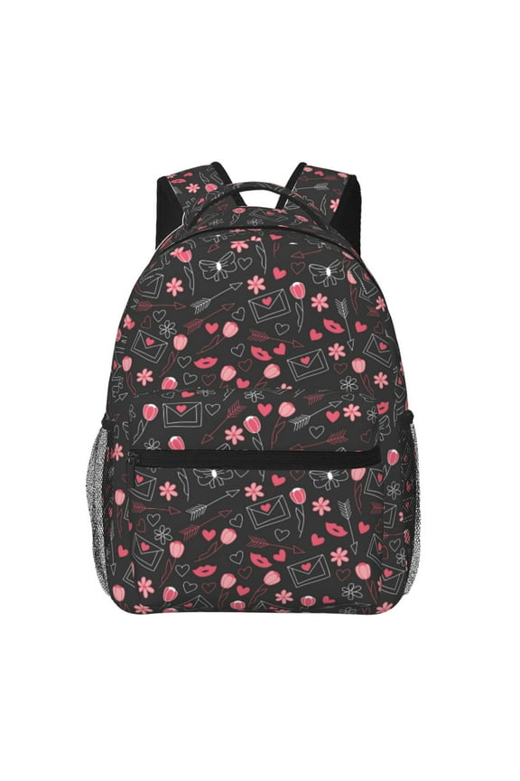 Valentine'S Day Pattern Laptop Backpack,Travel Backpack Outdoor Activities Bag Daypack for Travel Hiking Shopping Daily