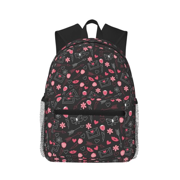 Defioc Valentine'S Day Pattern Laptop Backpack for Men and Women,Casual Backpack Dayback Sports Bookbag for Travel Running Hiking