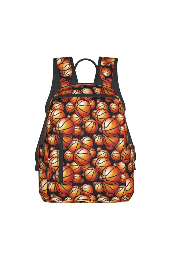 Vintage Basketball Pattern Travel Laptop Backpack,Lightweight Backpack Travel Hiking Daypack Backpack Work Bag for Men Women