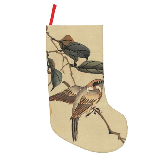 Defioc Vintage Bird for Christmas Stockings 18" Personalized Holiday Stocking for Family, Farmhouse Decor, Xmas Tree Decoration, 1 Pack
