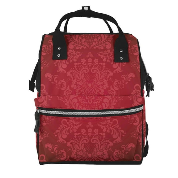 Defioc Vintage Burgundy for Baby Diaper Bag Backpack - Baby Bag for Boys & Girls - Diaper Backpack - Large Travel Diaper Bags- Baby Registry Search & Shower Gifts